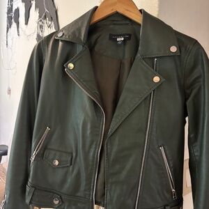 Slate and Willow Soft leather biker jacket
